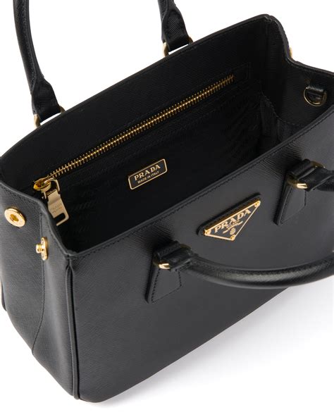 Black Prada Galleria Saffiano Leather Mini